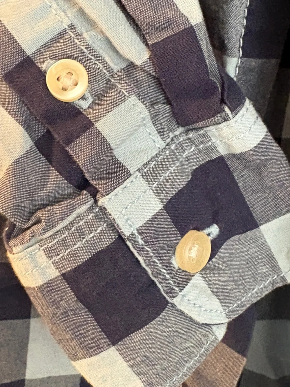 Carter's Toddler Plaid Shirt 3T Blue Buffalo Check Cotton Button Down